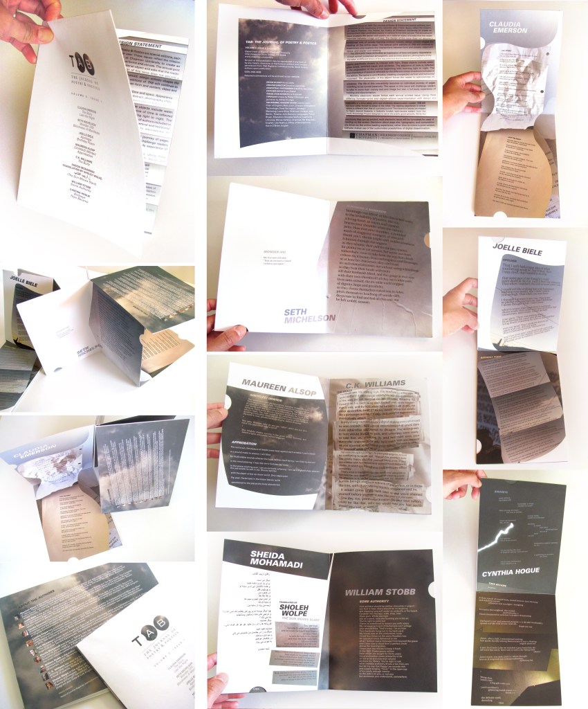 Several versions of the book being opened and displayed showing sculptural variations.