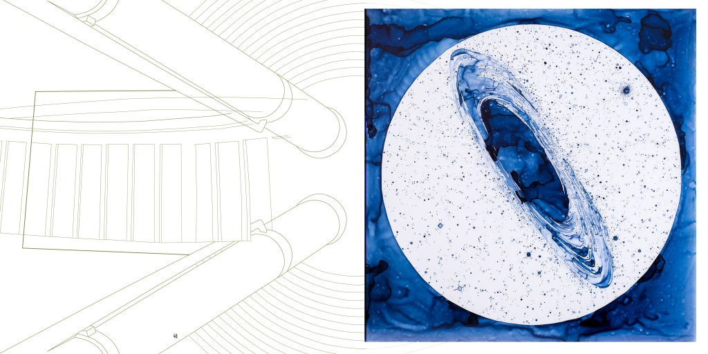 Example of line drawing collage included in the book